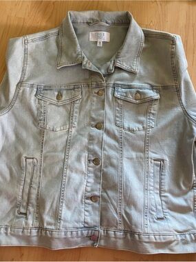 Time and Tru Light Blue Denim Jean Jacket